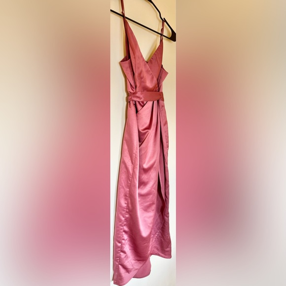 Lulus Joice Satin Midi Dress: Mauve, XS - Picture 9 of 15